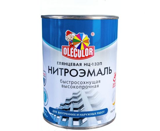 Эмаль OLECOLOR НЦ-132П зеленый, 0.7 кг 4100000057 