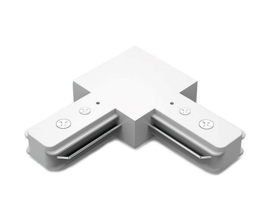 Угловой коннектор для трековых шинопроводов GAUSS белый 1/50 TR108 