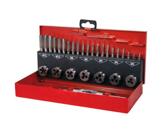 Набор метчиков и плашек Ruko M3-M12 мм HSS-G 31пр 245010 