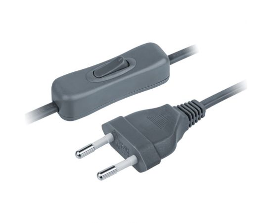 Шнур Navigator NPS-FS-170-2x0.5-GR, 1.7м, с выключателем, серый 61722 