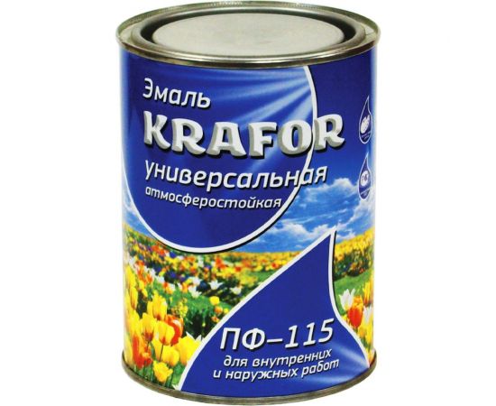 Универсальная эмаль Krafor ПФ-115 зеленая 2.7 кг 6 26015 
