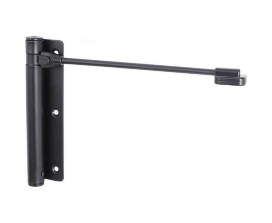 Дверной доводчик ALDEGHI LUIGI SPA левый, 170х39х225 мм, цвет: матовая черная сталь, к-т: 1 шт + ключ с декоративными шурупами 114ZN170S 