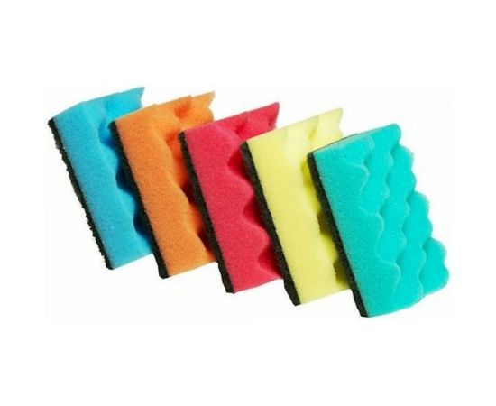 Губки для посуды EUROHOUSE Волна Макси 5 шт 9329 