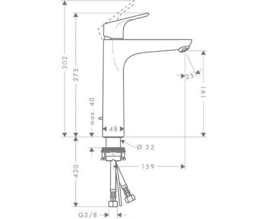 HANSGROHE 31608000 Focus Е2 смеситель для раковины высокий 00000008225 – изображение 11
