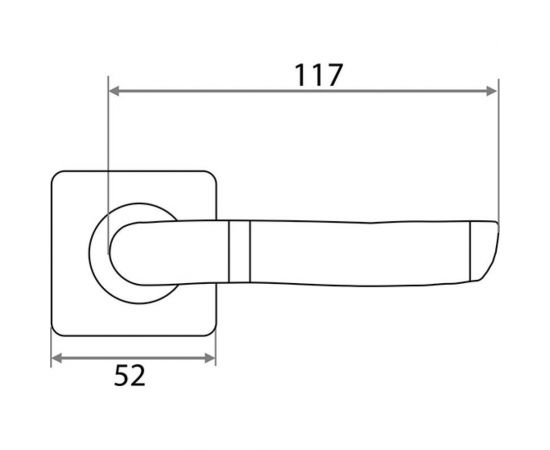 Раздельная ручка Trodos AL-02-077 GF графит 204401 – изображение 2