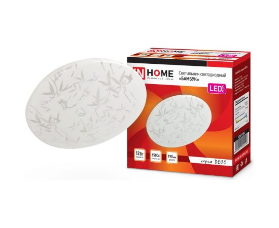 Светодиодный светильник IN HOME серии DECO 12Вт 230В 6500К 780лм 190мм БАМБУК 4690612022208 – изображение 2
