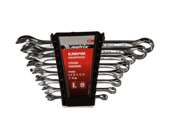 Набор комбинированных ключей 6-19мм, 8шт MATRIX 15422 – изображение 2