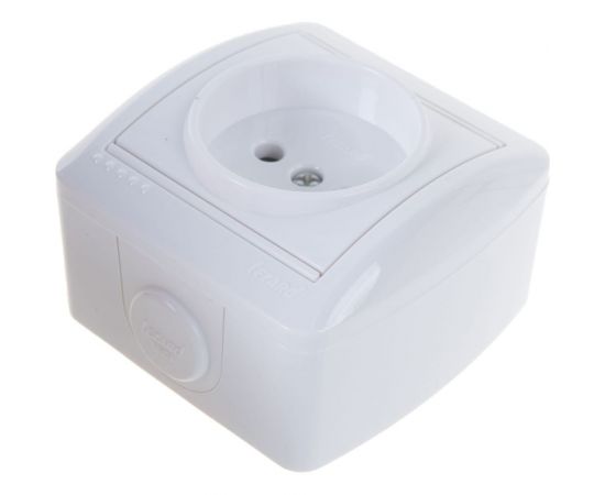 Розетка Lezard NATA, без заземления, керамика, белый 710-0200-121 – изображение 3