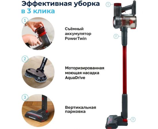 Remezair Вертикальный беспроводной пылесос RMVC-504 MultiClick Pro Aqua ЦБ-00000440 – изображение 3