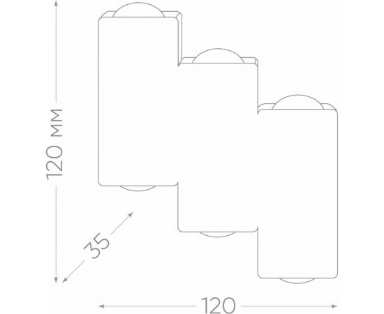 Уличный светодиодный светильник FERON DH110, 6x1W, 600Lm, 4000K, черный, 11704 – изображение 5
