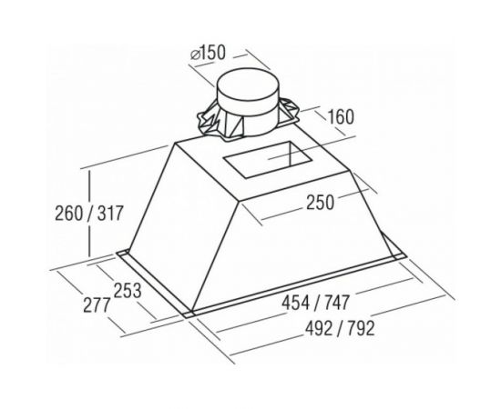 CATA Кухонная вытяжка GL 45 X /C 02030305 – изображение 6