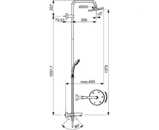 Ideal Standard Душевая стойка Ideal Rain Eco B1377AA – изображение 9