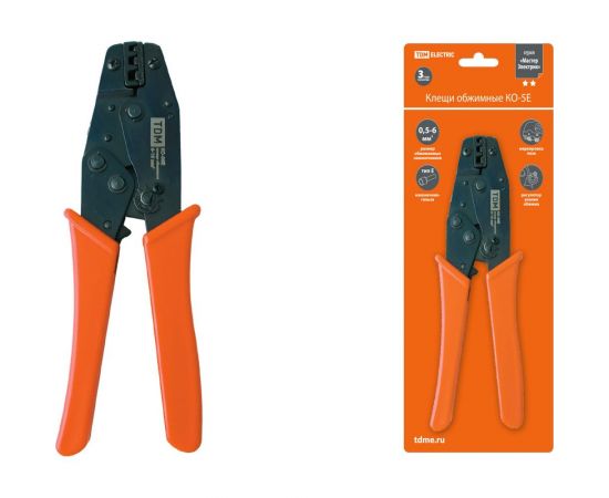 Обжимные клещи TDM КО-5Е 0,5-6мм SQ1001-0002 