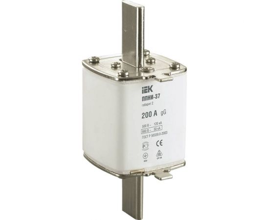 Плавкая вставка предохранителя IEK ППНИ-37 габарит 2 200А DPP40-200 