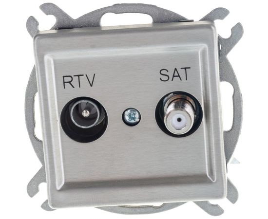Розетка Ospel Sonata TV-SAT оконечная, без рамки, сталь GPA-RMS/m/37 