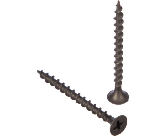 Саморез Качественный Крепеж 3,5х45 потай, крупная резьба, оксид 650 шт 1000367 КЧ 