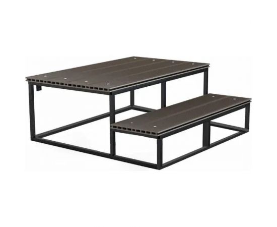 Крыльцо Уличные лестницы Дача 2 ступени с площадкой 600 мм DACHA-2-60 