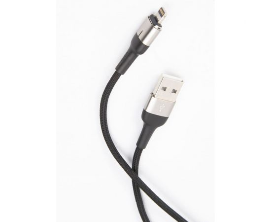 Дата-кабель USAMS US-SJ326 U28 USB - Lightning, 2.4A 1 м магнитный, нейлоновая оплетка УТ000023875 