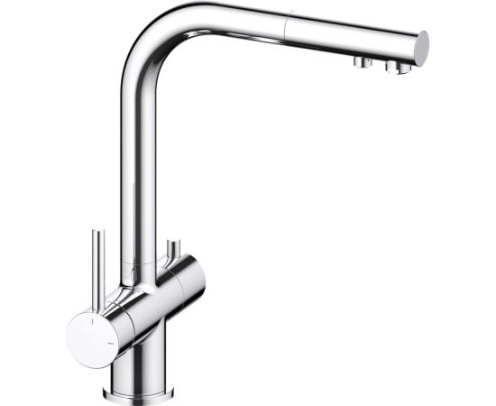 Смеситель для кухни с подключением фильтра и выдвижной лейкой Timo Saona хром 2356/00FL 