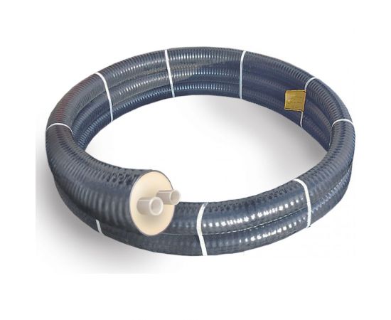 Труба-2 ТВЭЛ-ЭКОПЭКС 6 бар, 2х25х2.3/90 бухта 20 метров, серая 00-00000684 