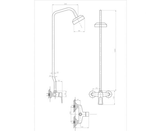 Душевая система Профсан ПСМ тип См-ДшОРНТр PSM-510-017 – изображение 2