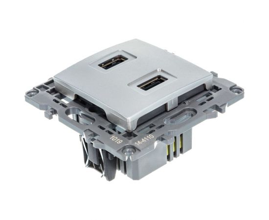 Зарядное устройство USB ЭРА 14-4110-03 230В/5В-2100мА, IP20, Elegance, алюминий Б0034360 – изображение 2