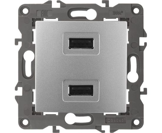 Зарядное устройство USB ЭРА 14-4110-03 230В/5В-2100мА, IP20, Elegance, алюминий Б0034360 – изображение 3