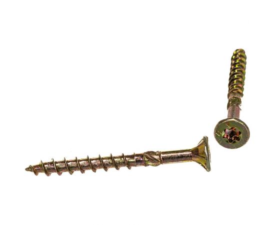 Саморез по дереву HIMTEX проф. желт. потай Torx 20 4x40 500 шт. 04040Fh – изображение 3