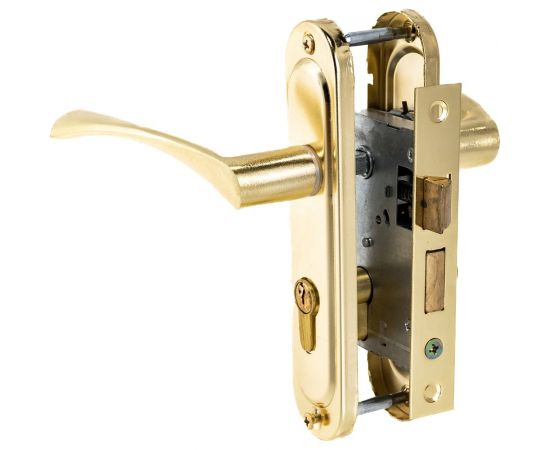 Врезной замок Стандарт с/руч 103/50 GP латунь 4 846 – изображение 3