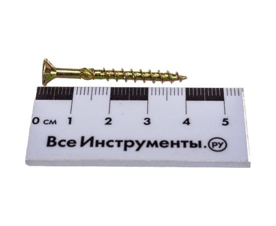 Саморез по дереву HIMTEX проф. желт. потай Torx 20 4x40 500 шт. 04040Fh – изображение 4