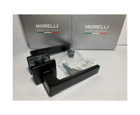 Дверная ручка MORELLI HORIZONT SQ NERO цвет - черный 9012304 – изображение 4