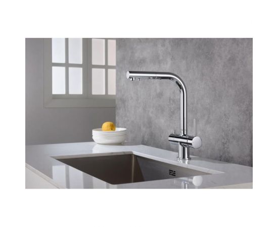 Смеситель для кухни с подключением фильтра и выдвижной лейкой Timo Saona хром 2356/00FL – изображение 5