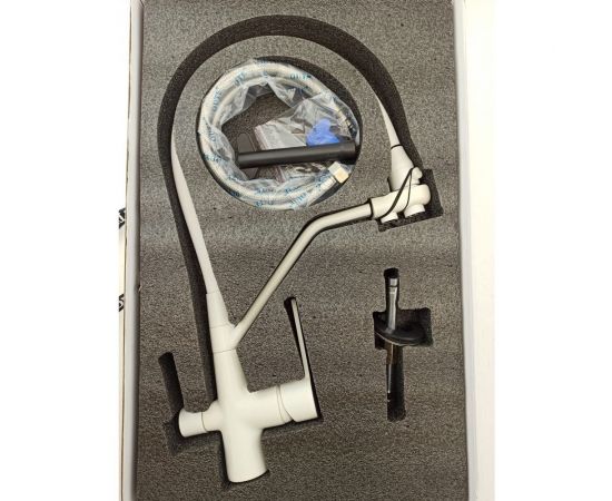 OUTE Смеситель для кухни с гибким съемным изливом и дополнительным выводом фильтра T603BK-341 – изображение 7