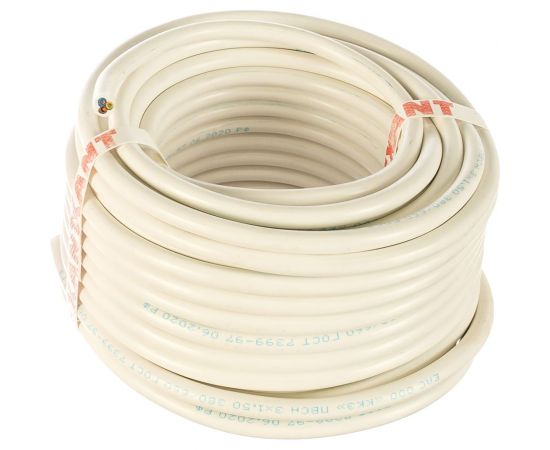 Соединительный провод REXANT ПВС 3x1,5 кв.мм, длина 20 метров, ГОСТ 7399-97 01-8046-20 