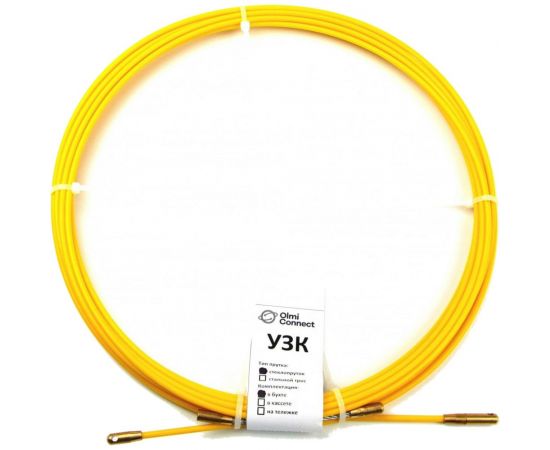 Протяжка для кабеля мини OlmiOn УЗК d=4,5 мм L=3 м в бухте, желтый СП-Б-4,5/3 