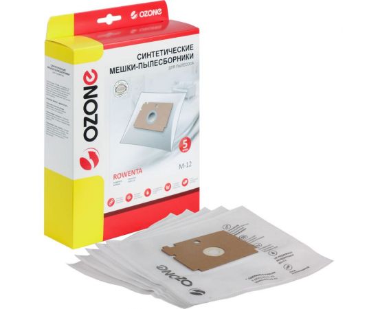 Мешки-пылесборники синтетические для пылесосов ROWENTA (5 шт.) OZONE M-12 
