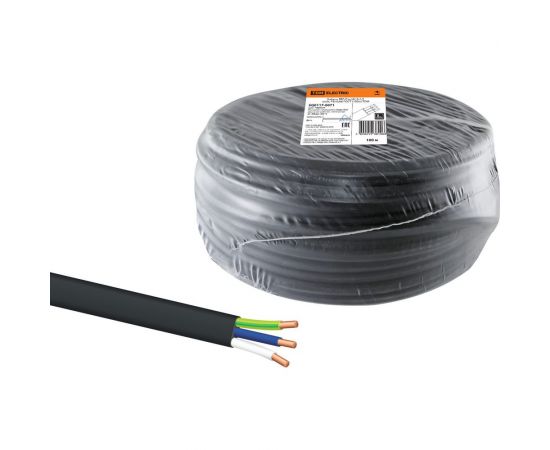 Кабель TDM ВВГ-П нгА 3х1,5 окN, PE-0,66 ГОСТ 100м SQ0117-0071 