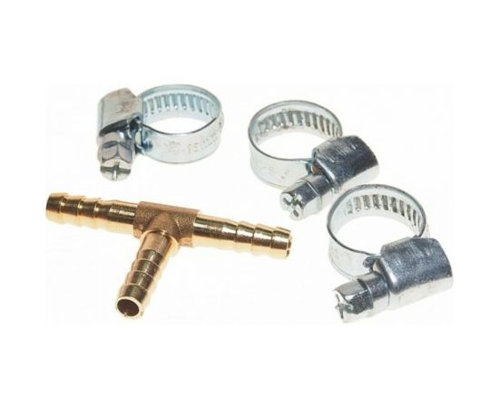 Разветвитель T-образный елочка 6 мм, хомуты в комп��екте ROCKFORCE RF-E102-6/1 