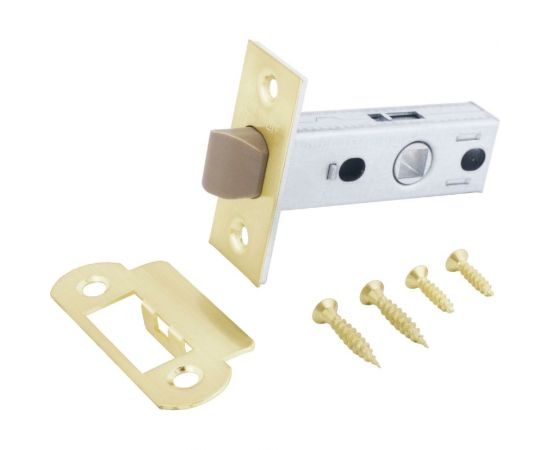 Защелка Аллюр L45-8-P SB (матовое золото; пластик; торцевая планка 25 мм; без ручек) 12331 