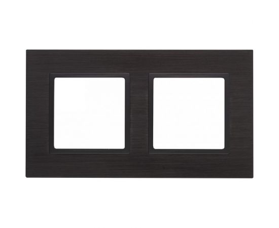 Рамка ЭРА 14-5202-05 на 2 поста, металл, Elegance, чёрный+антрацит Б0034549 
