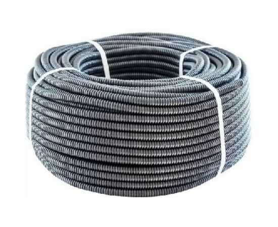 Гофрированная труба Экопласт ПНД, тяжелая, с зондом, диаметр 16 мм, цвет черный 21116 