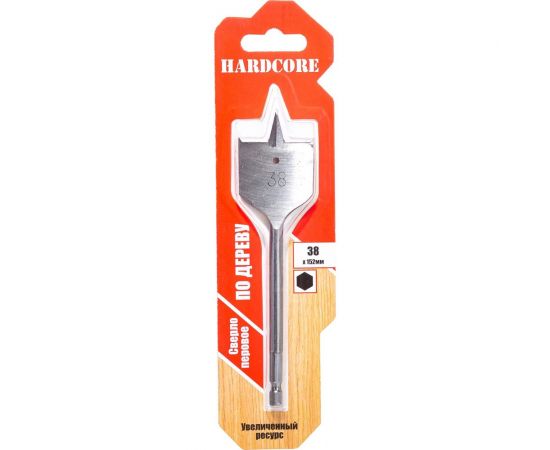 Сверло по дереву перовое с подрезателями (38x152 мм) Hardcore 163815 