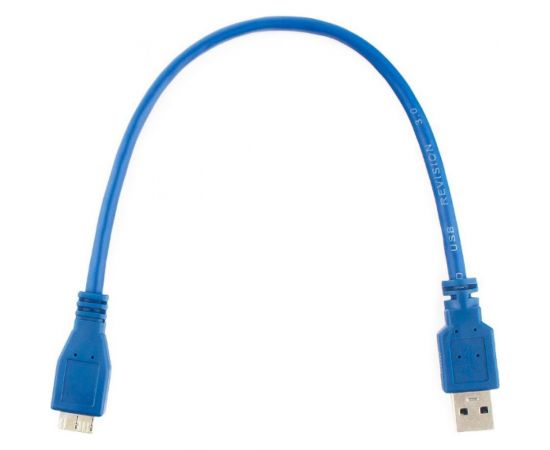 Кабель Cablexpert Pro USB 3.0 AM/micro BM 9P, 30см, экран, синий, пакет CCP-mUSB3-AMBM-1 