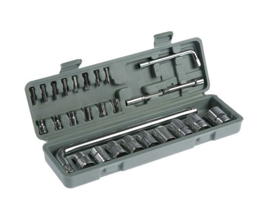 Набор инструментов в кейсе TUNDRA автомобильный, 1/2"" и 1/4"", 27 предметов 5200495 