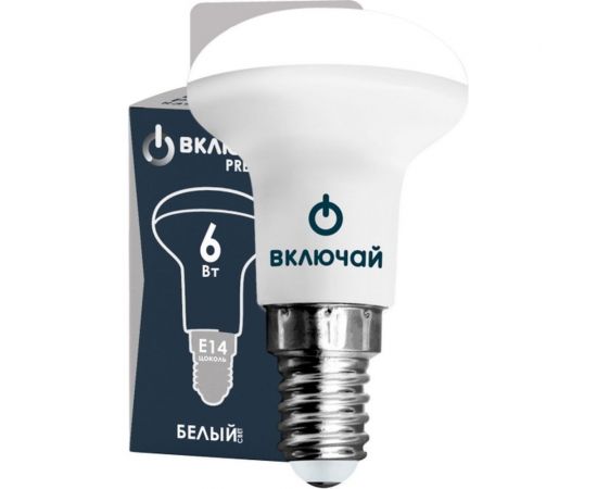 Светодиодная лампа Включай 6W E14 R39 4000K 220V пластик+алюминий LED PREMIUM R39-6W-E14-W 1007825 