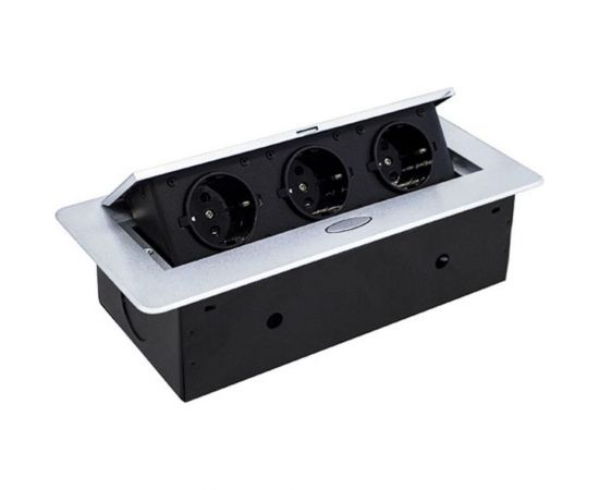 Горизонтальная выдвижная Розетка ROCKETSOCKET 3EU Белая OvalC AM-G3EU-11 