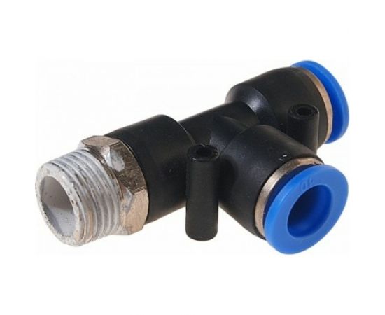 Фитинг Т-образный с наружной резьбой (10 мм; 3/8"") для пластиковых трубок ROCKFORCE RF-SPD10-03 