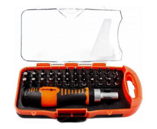 Набор отвертка с битами КВАЛИТЕТ "Сделай сам" 37 предметов 6625833 