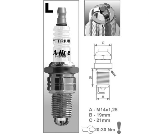 Свеча зажигания LR17TCY A-Line BRISK ALine22 – изображение 2
