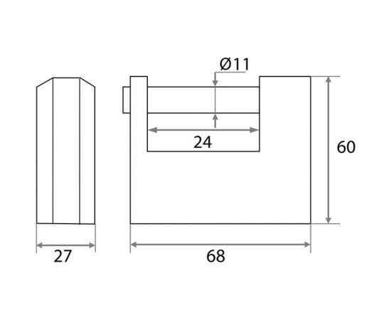 Навесной замок Trodos BC2-3-70 Box 210199 – изображение 2